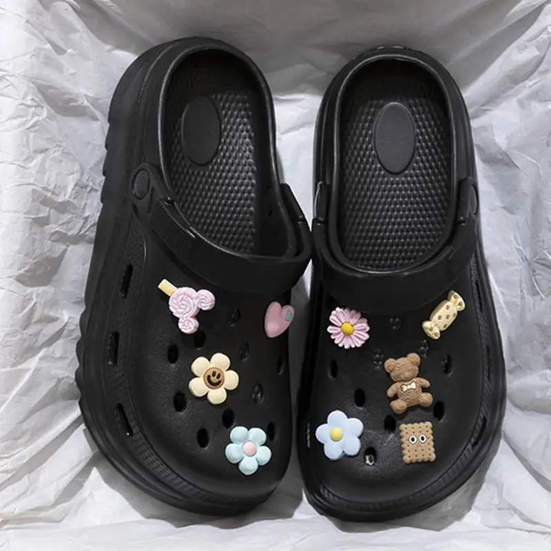 2025 New Beach Cave Shoes Girls Outer Wear Summer Couples Non-slip Non-smelly EVA Thick Bottom Sandals