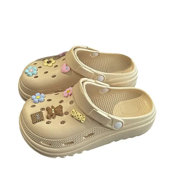 2025 New Beach Cave Shoes Girls Outer Wear Summer Couples Non-slip Non-smelly EVA Thick Bottom Sandals