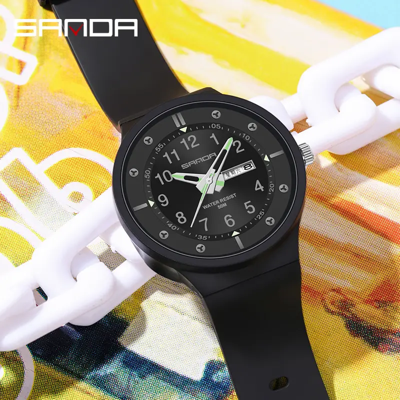 Sanda Men's Blue Dial Waterproof Quartz Watch - Image 6