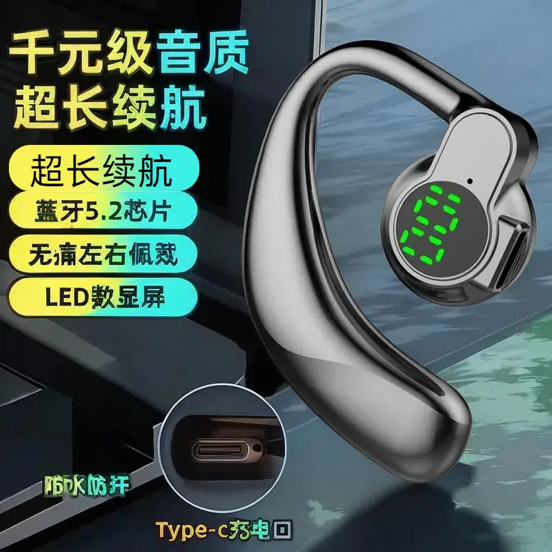 Bluetooth Headset with Digital Display & 10m Reach