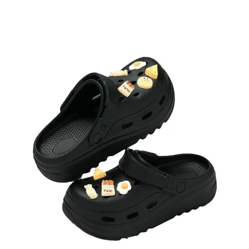 Pregnant Women's Cave Shoes Women's Summer Outer Wear 2024 New Non-slip Thick-soled Sandals Beach Shoes Women's Baotou Slippers