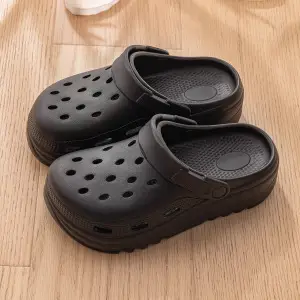 Pregnant Women's Cave Shoes Women's Summer Outer Wear 2024 New Non-slip Thick-soled Sandals Beach Shoes Women's Baotou Slippers