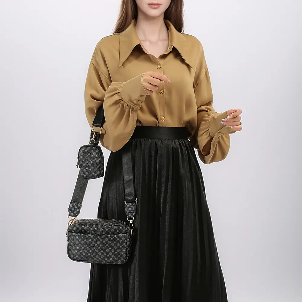 Women Vintage Printed Mini Purse Set Crossbody Bag - Image 7
