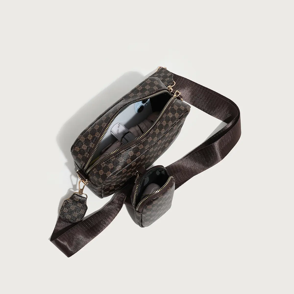 Women Vintage Printed Mini Purse Set Crossbody Bag - Image 8
