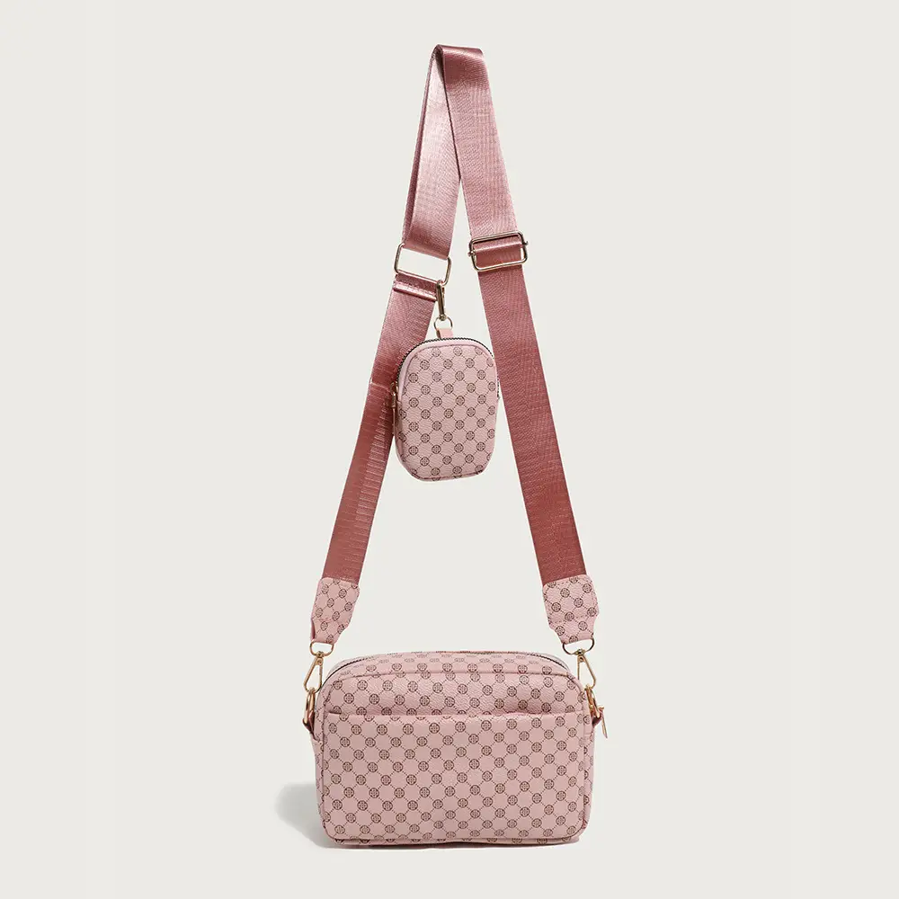 Women Vintage Printed Mini Purse Set Crossbody Bag - Image 3