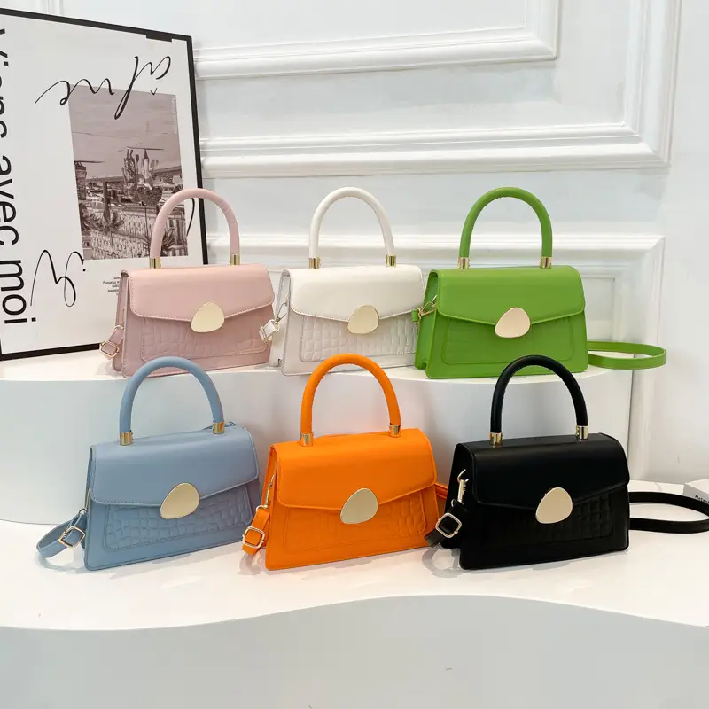 Green Croc PU Shoulder Bag 2025