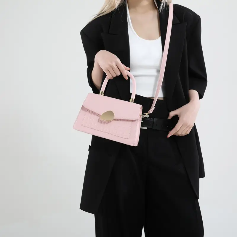 Green Croc PU Shoulder Bag 2025