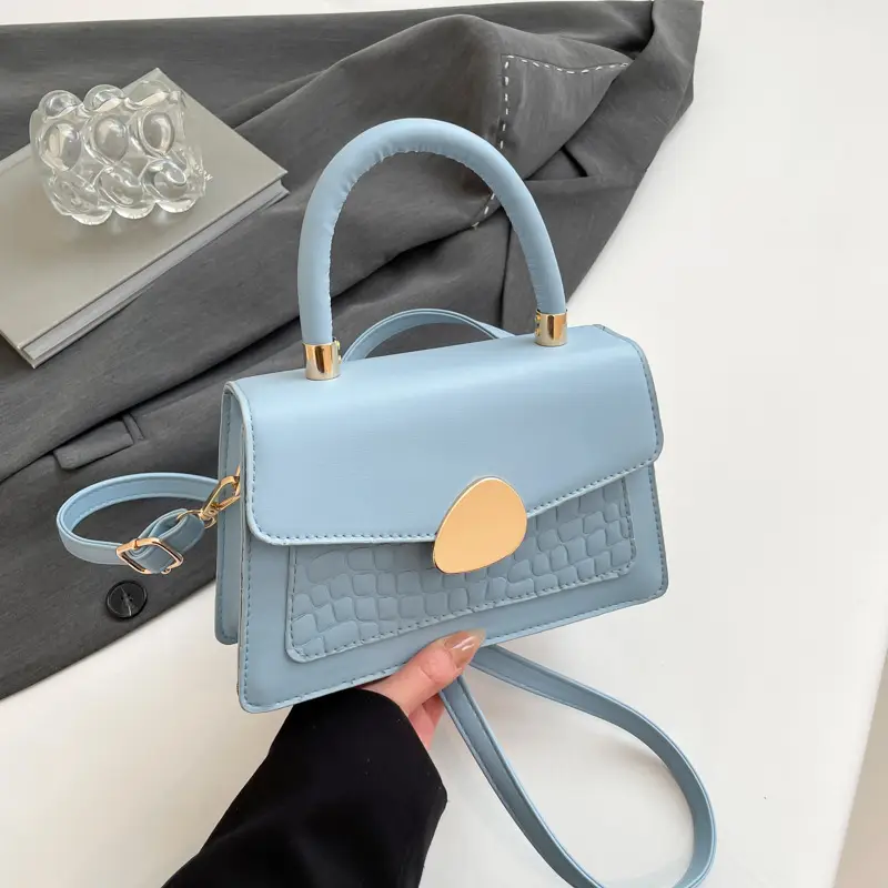 Green Croc PU Shoulder Bag 2025
