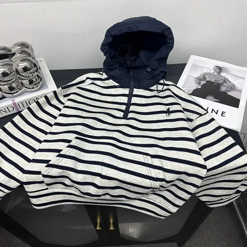 Boys Striped Hooded Sweatshirt 2025 Spring - Image 5