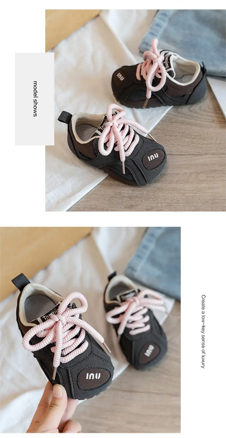 Korean Kids Sneakers Pink Laces Soft Soled 2025 — feature 10
