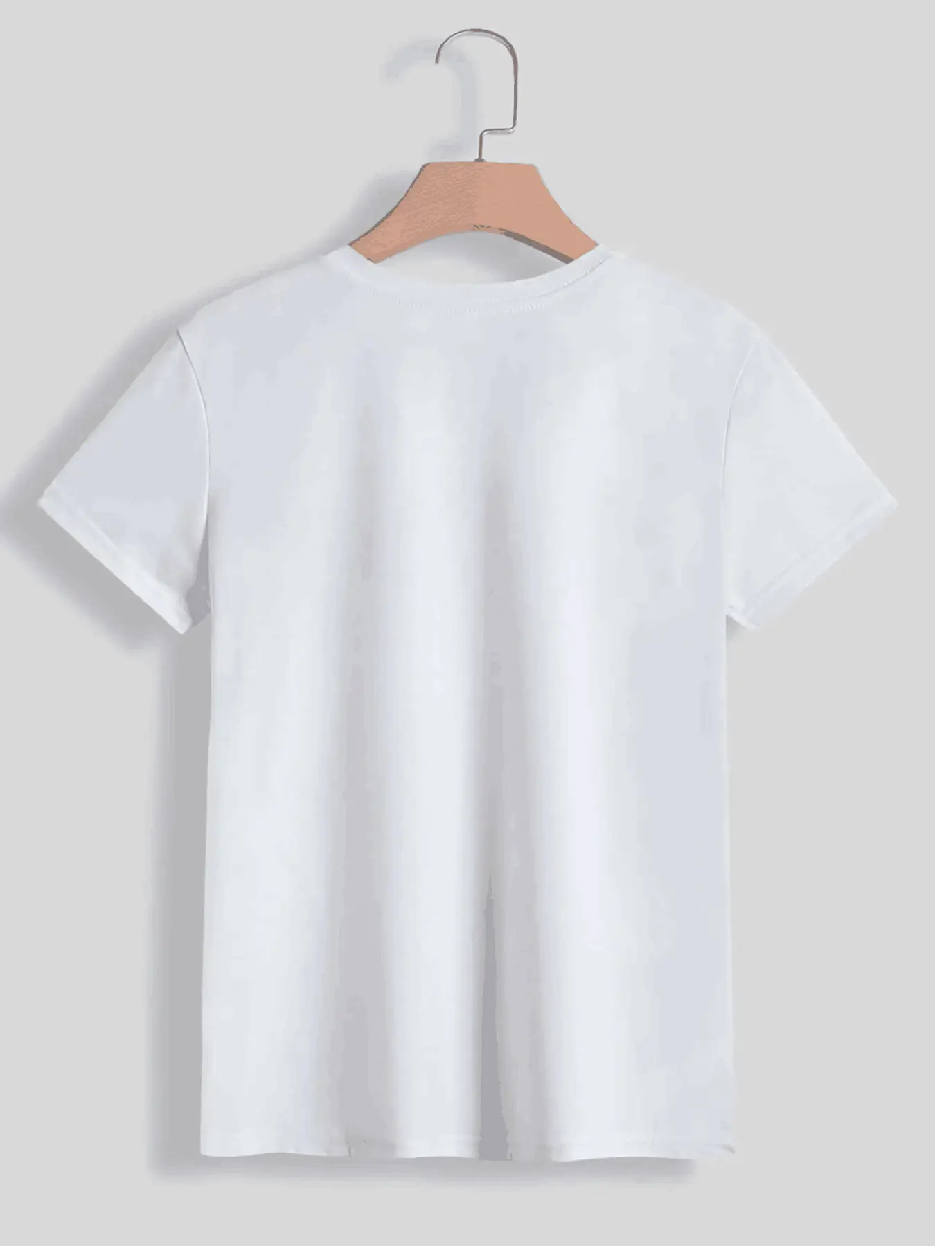 Women White T-shirt Guitar Disc Print Cotton Summer — feature 12