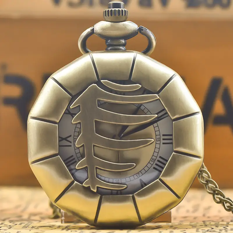 Vintage Flip Pocket Watch with Bone Gold Face - Image 2