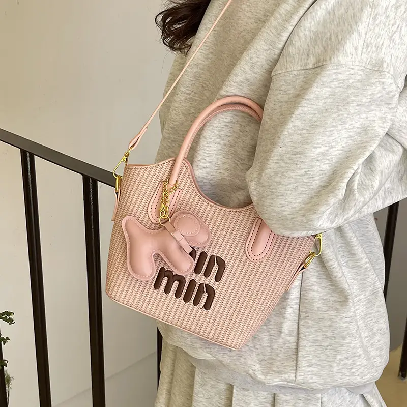 Mimmi Manojou Cross-Brand Large Shoulder Tote Bag Brown - Image 10