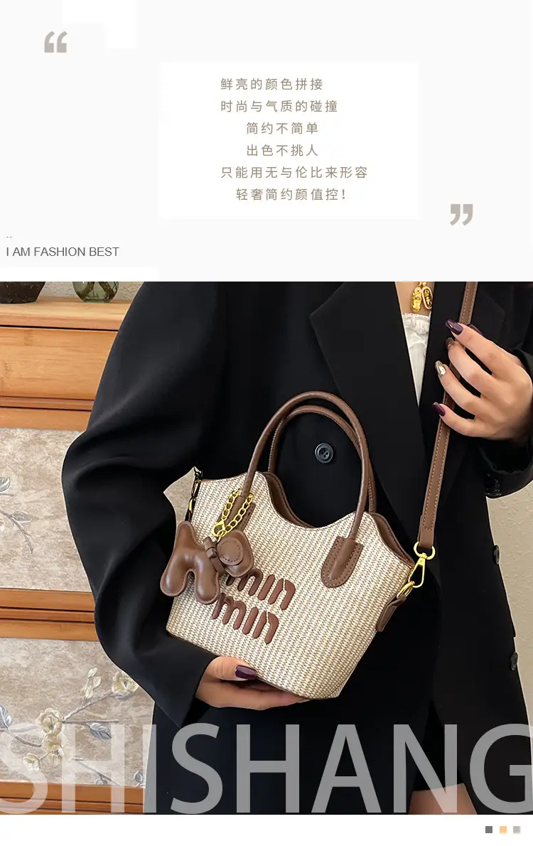 Mimmi Manojou Cross-Brand Large Shoulder Tote Bag Brown — feature 2