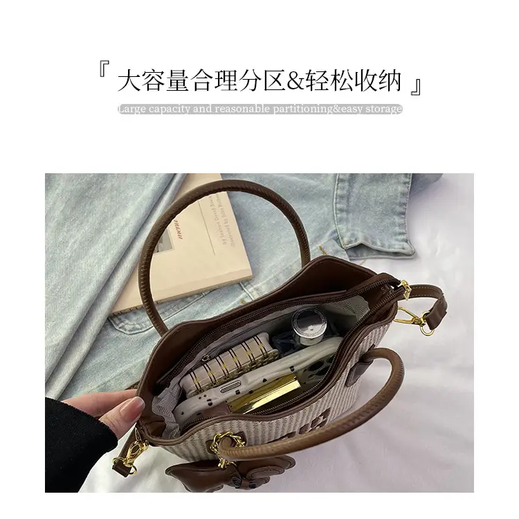 Mimmi Manojou Cross-Brand Large Shoulder Tote Bag Brown — feature 6