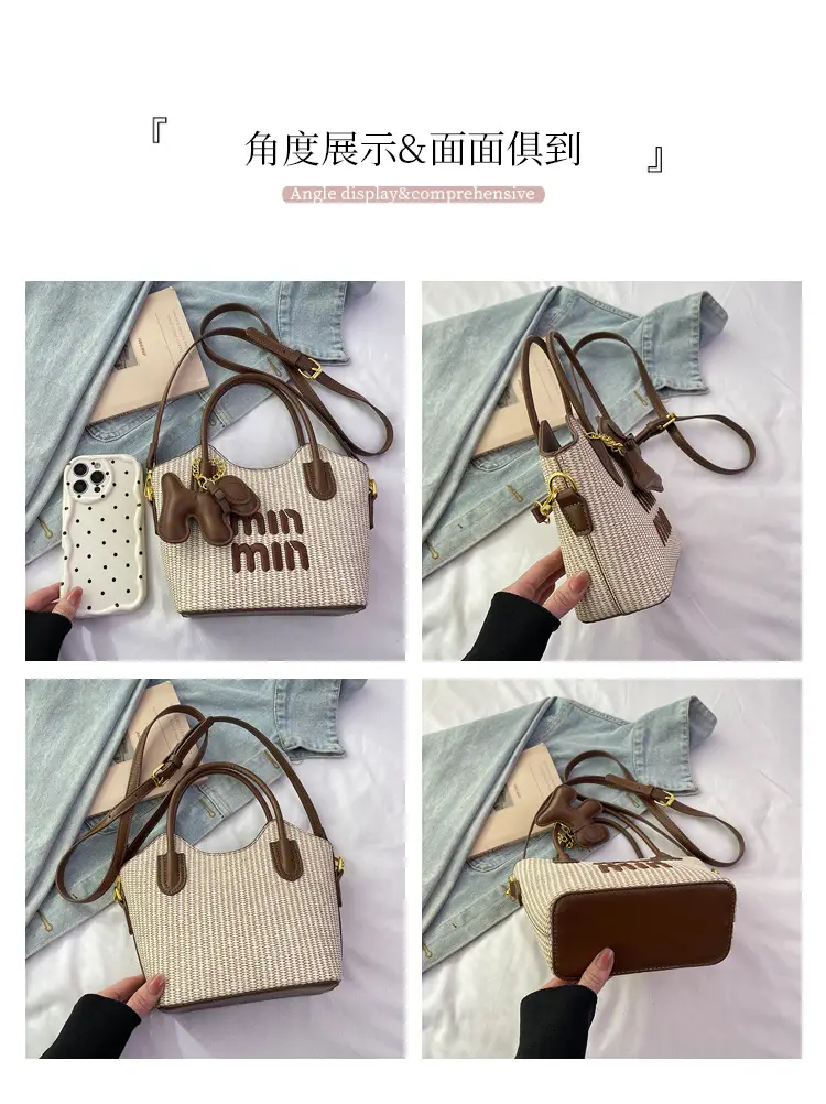 Mimmi Manojou Cross-Brand Large Shoulder Tote Bag Brown — feature 7