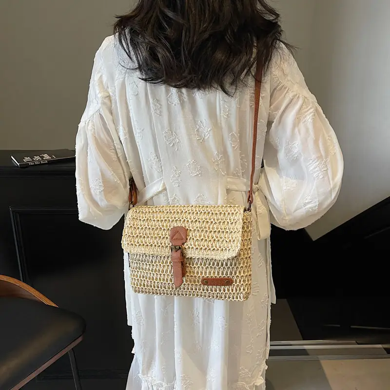 Korean Style Straw Shoulder Bag Small 2025 - Image 4
