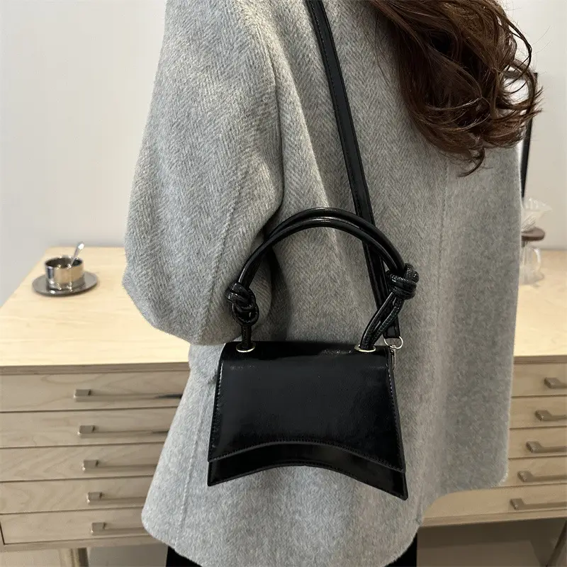 White Patent Leather Shoulder Bag for Women 2025 Spring Summer - Image 6