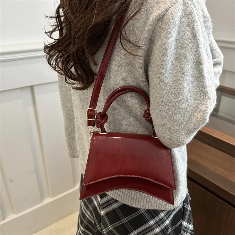 White Patent Leather Shoulder Bag for Women 2025 Spring Summer - Image 7