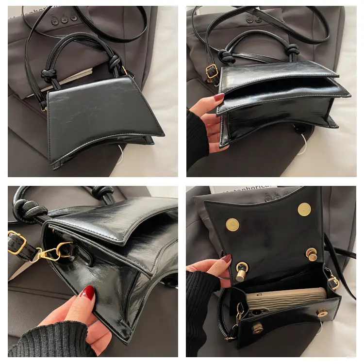 White Patent Leather Shoulder Bag for Women 2025 Spring Summer — feature 8