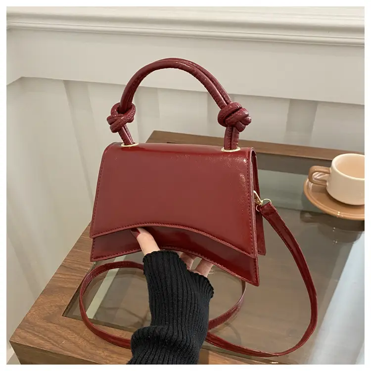 White Patent Leather Shoulder Bag for Women 2025 Spring Summer - Image 3