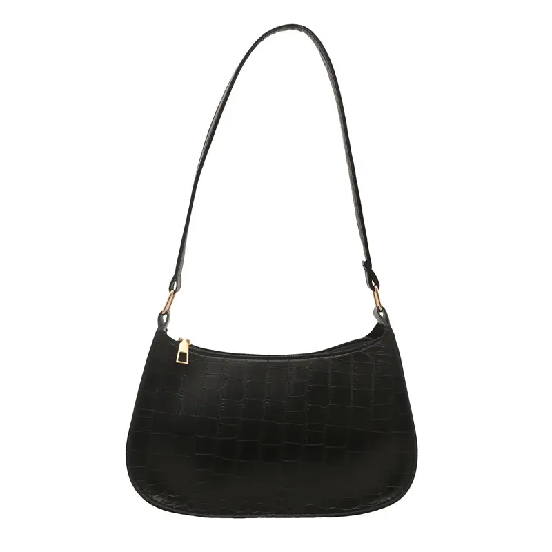 White Croc Texture Shoulder Bag 2025 Summer - Image 8