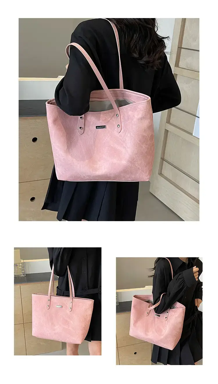 Women's Beige Large Capacity Shoulder Tote Bag 2025 — feature 11