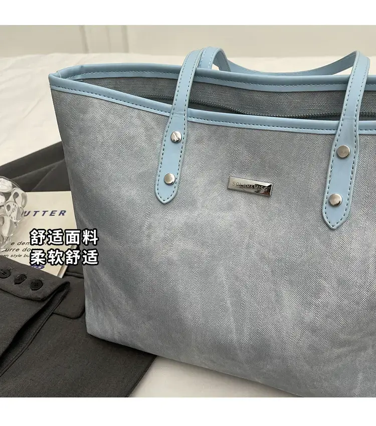Women's Beige Large Capacity Shoulder Tote Bag 2025 — feature 3