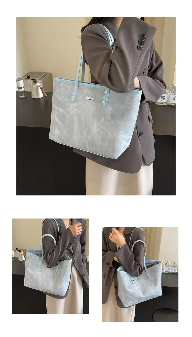 Women's Beige Large Capacity Shoulder Tote Bag 2025 — feature 9