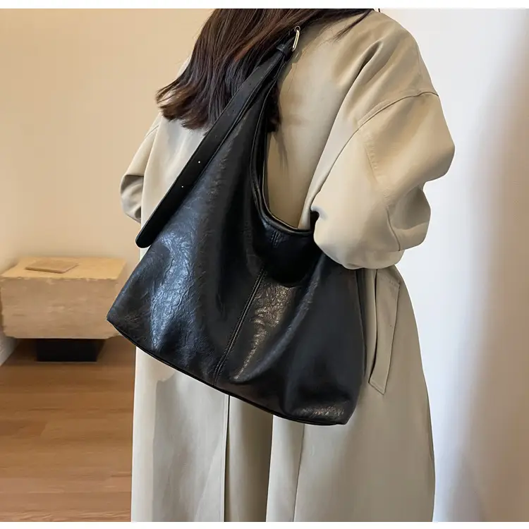 Vintage Brown Leather Shoulder Tote Bag for Women — feature 30
