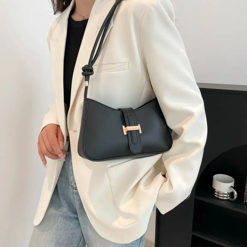 Women's Tan Crossbody Bag with Silver Clasp - Image 7