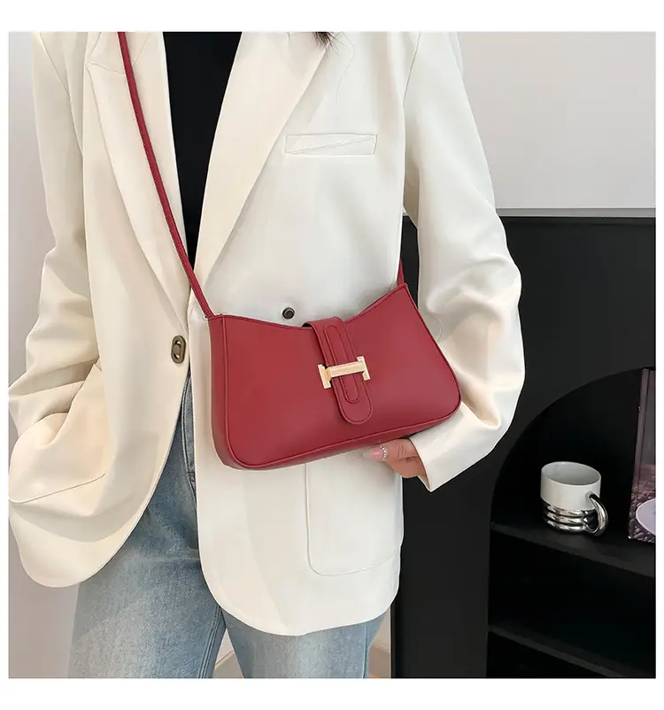 Women's Tan Crossbody Bag with Silver Clasp — feature 17