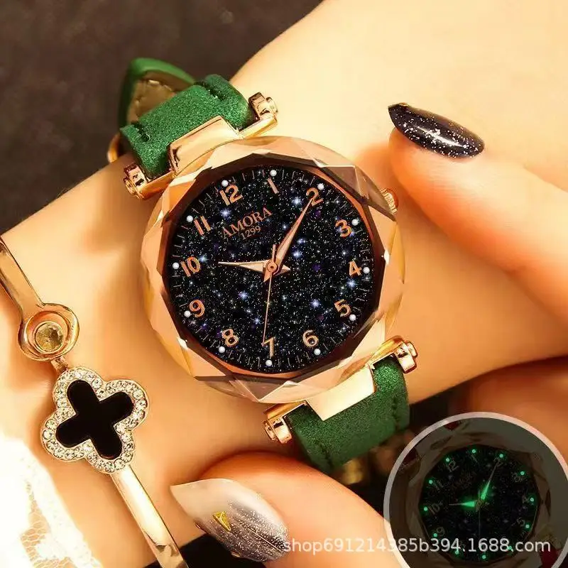 Women's Starry Sky Quartz Watch Blue Strap - Image 4