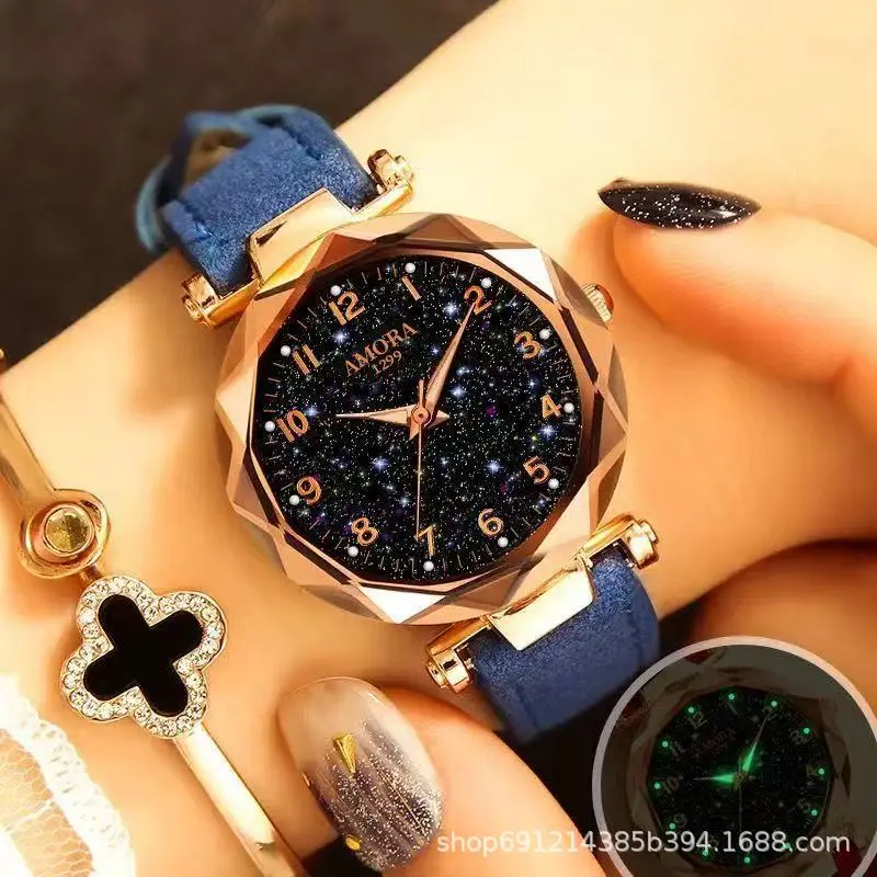 Women's Starry Sky Quartz Watch Blue Strap - Image 7