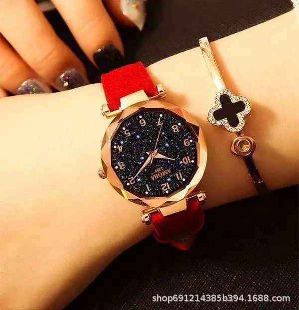 Women's Starry Sky Quartz Watch Blue Strap — feature 10