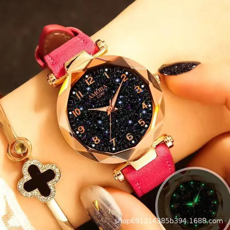 Women's Starry Sky Quartz Watch Blue Strap — feature 12