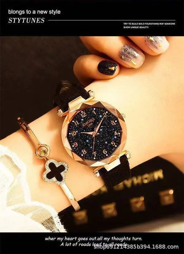 Women's Starry Sky Quartz Watch Blue Strap — feature 8