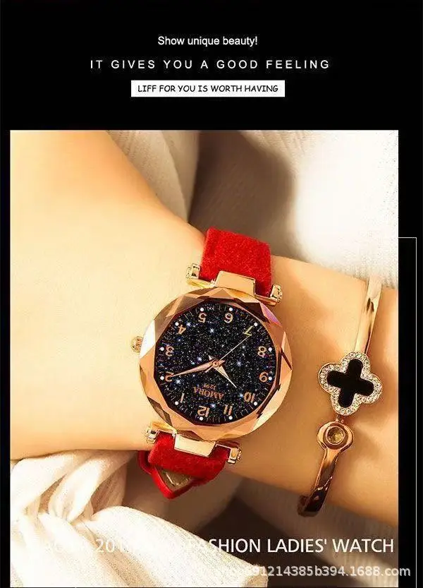Women's Starry Sky Quartz Watch Blue Strap — feature 9