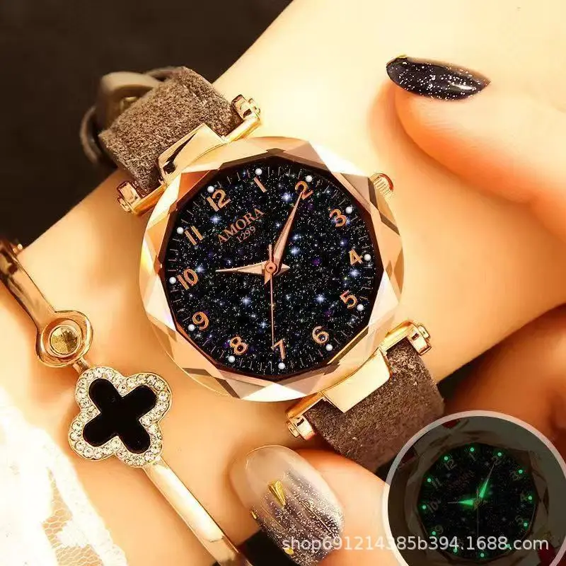 Women's Starry Sky Quartz Watch Blue Strap - Image 5
