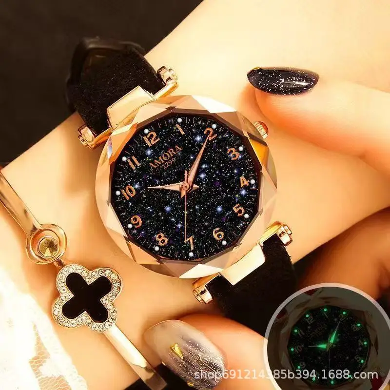 Women's Starry Sky Quartz Watch Blue Strap - Image 6