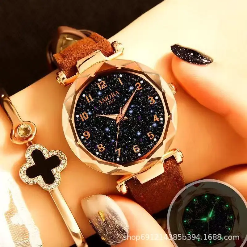Women's Starry Sky Quartz Watch Blue Strap - Image 8