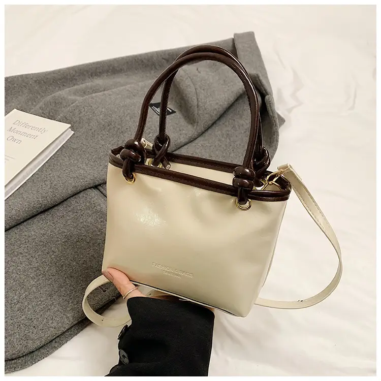 Pink Leather Shoulder Bag with Tassel for Women