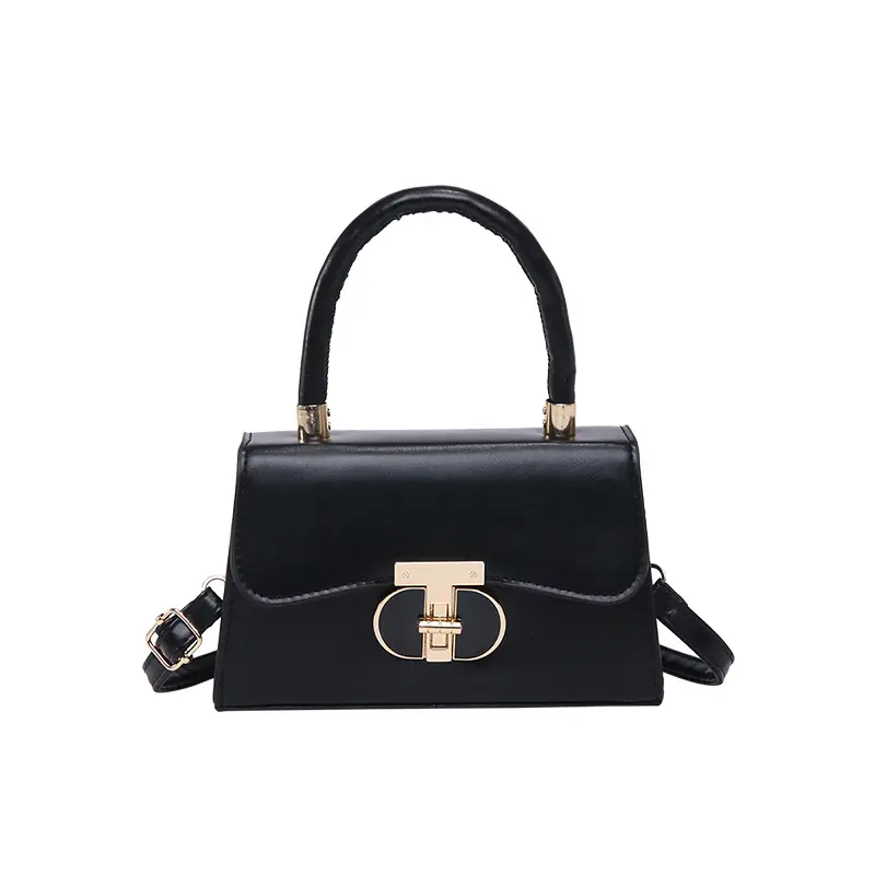 Trendy Brown Leather Shoulder Bag with Metal Buckle - Image 10