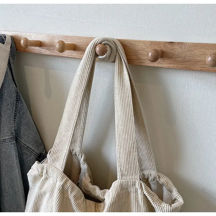 Hong Kong Style Brown Corduroy Shoulder Crossbody Bag — feature 46