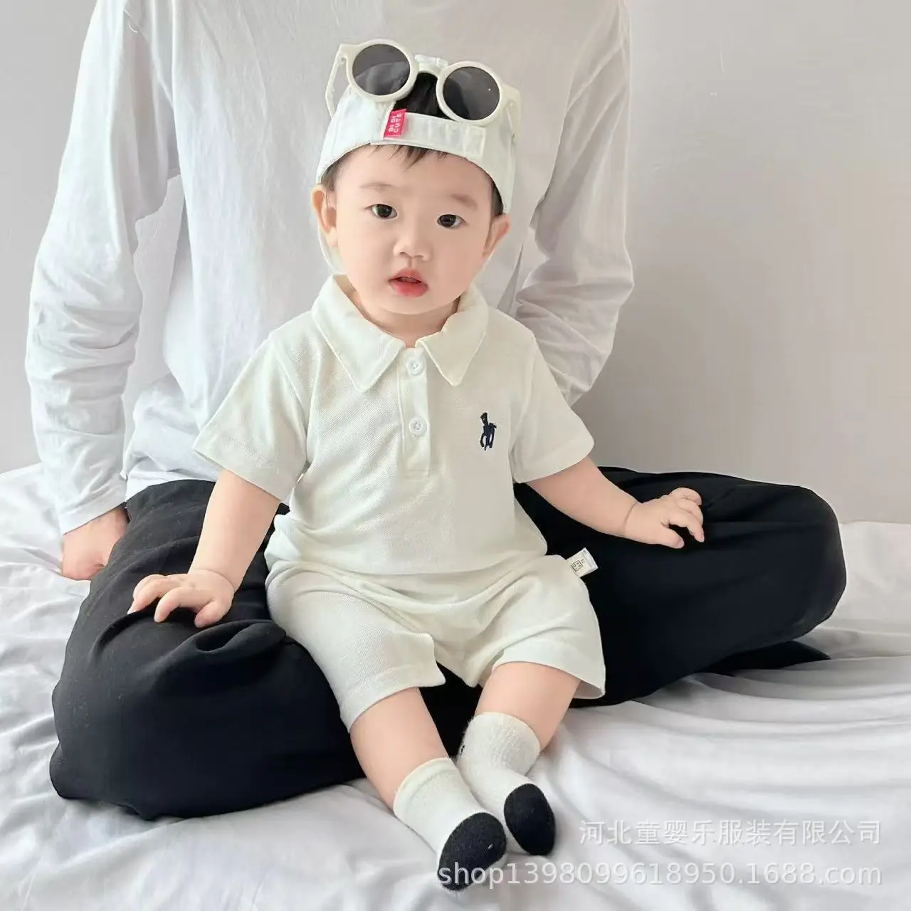 Baby Boy Short Sleeve Polo Shirt Summer Wear - Image 2