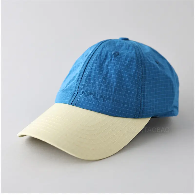 Men Grey Beige Baseball Cap with Curved Eaves - Image 4