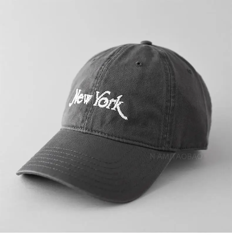 New York Letter Baseball Cap Black Men Women — feature 2