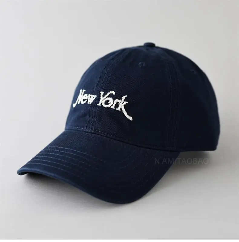 New York Letter Baseball Cap Black Men Women — feature 4
