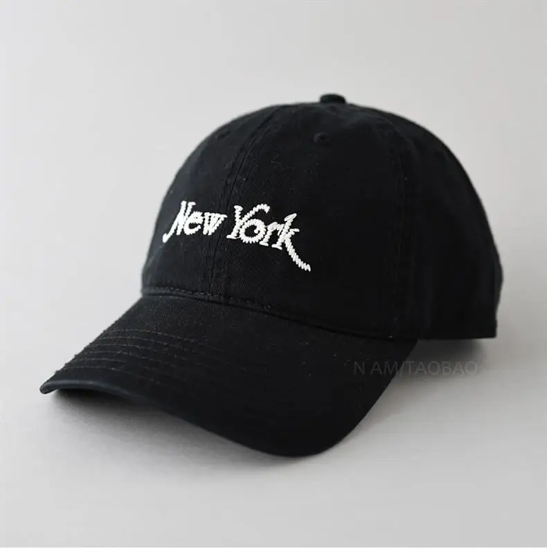 New York Letter Baseball Cap Black Men Women — feature 5