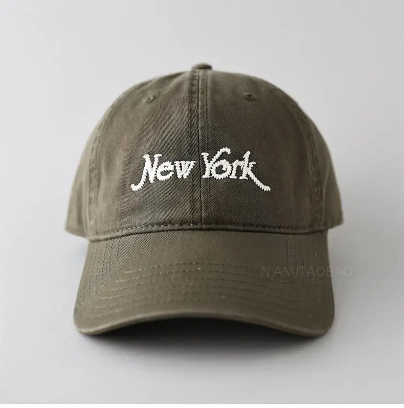 New York Letter Baseball Cap Black Men Women — feature 7